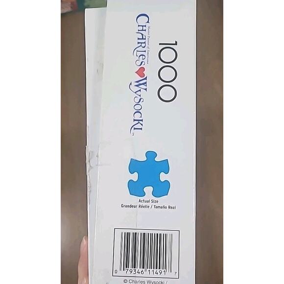 VTG Buffalo 1000 Pc Puzzle Hickory Haven Canal Charles Wysocki Xmas 11491 - Picture 5 of 6